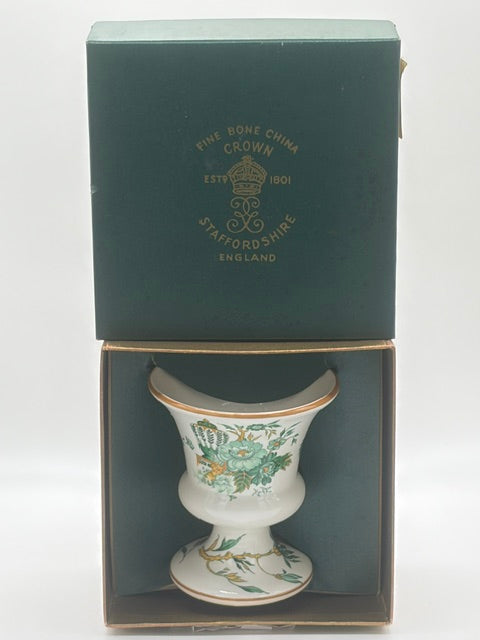Crown Staffordshire Bone China Kowloon Grecian Vase in Original Box 4"