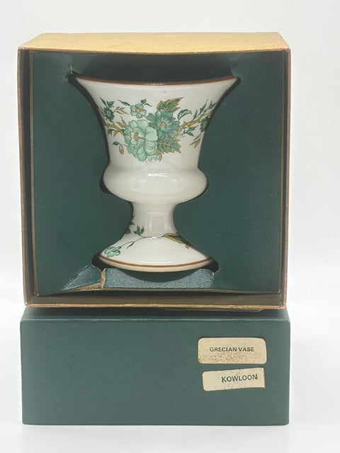 Crown Staffordshire Bone China Kowloon Grecian Vase in Original Box 4"