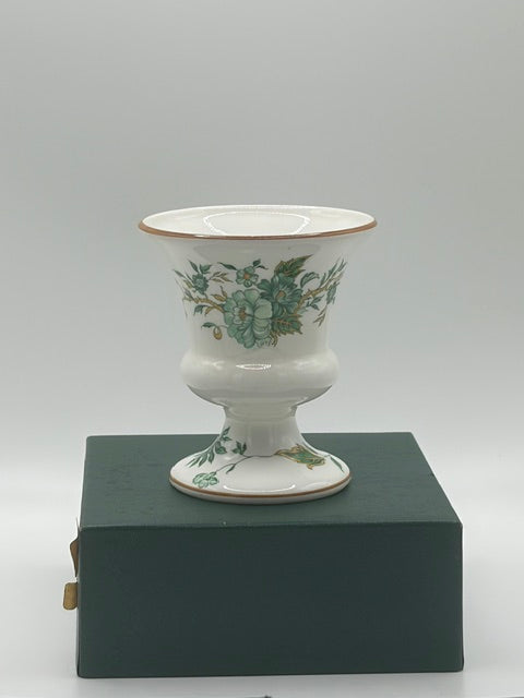 Crown Staffordshire Bone China Kowloon Grecian Vase in Original Box 4"