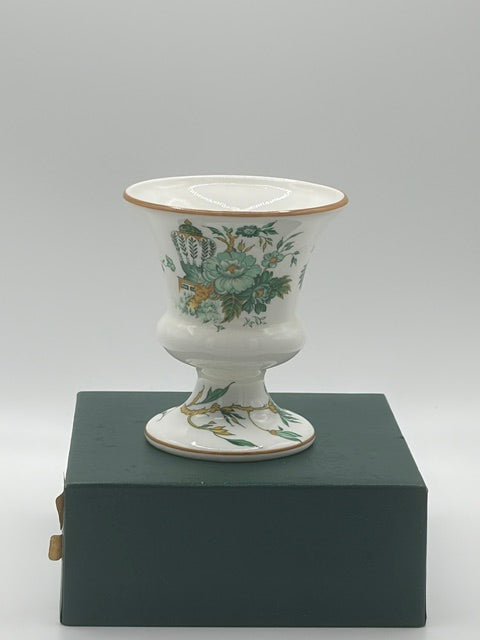 Crown Staffordshire Bone China Kowloon Grecian Vase in Original Box 4"