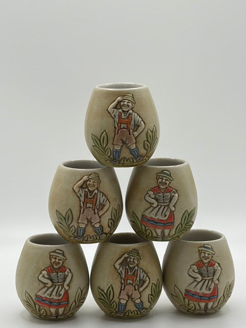 Ceramic German shot glass set