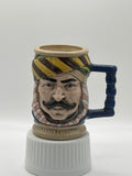Vintage Character Mug with Yellow and Black Turban and Mustache