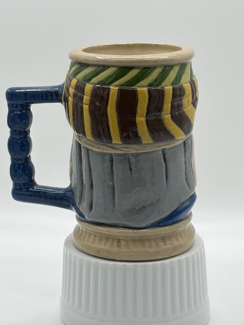 Vintage Character Mug with Yellow and Black Turban and Mustache