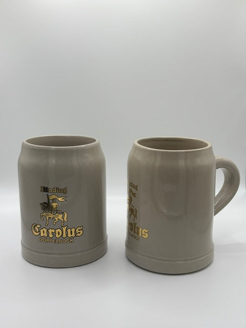 Vintage Carolus Doppelbock Half Liter Beer Stein Mugs