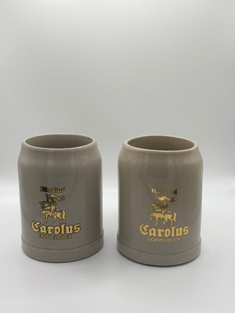 Vintage Carolus Doppelbock Half Liter Beer Stein Mugs